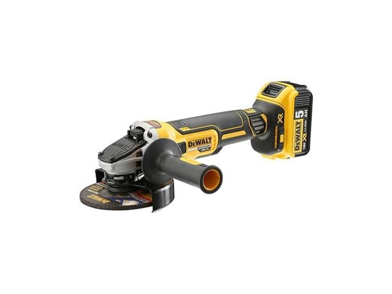 Dewalt 18V XR Brushless 125mm Angle Grinder - 2 x 5Ah