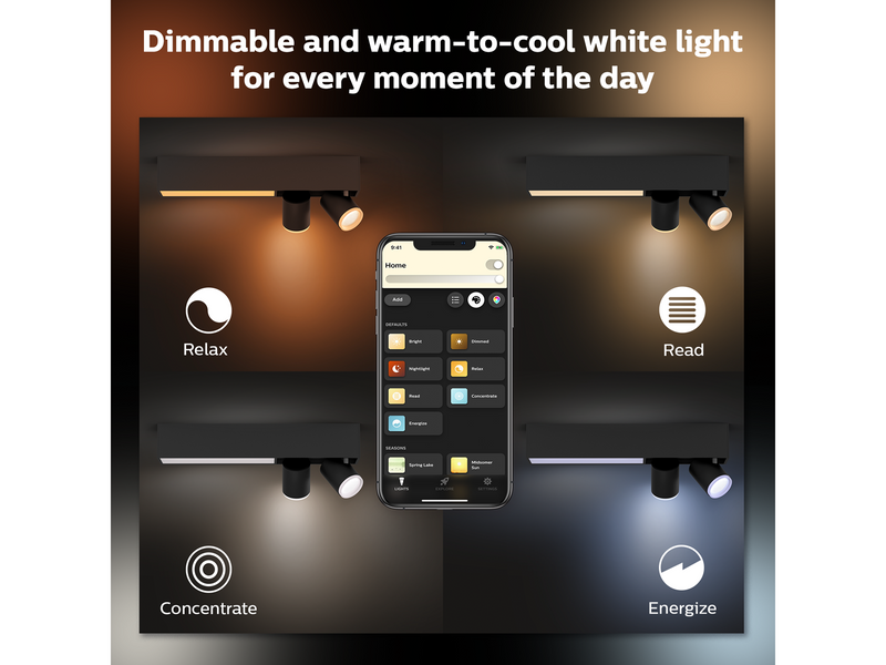 Philips Hue Centris 2-er Spots 5.7W - schwarz