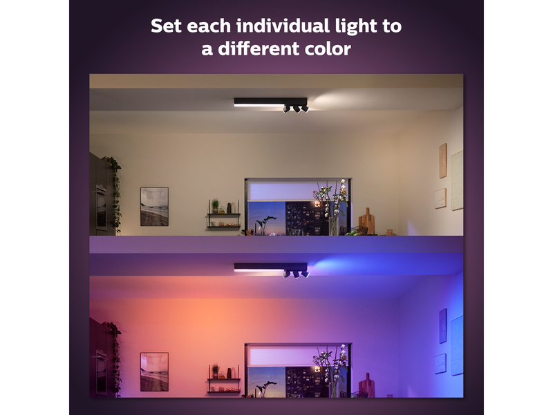 Philips Hue Centris 3-er Spots 5.7W - schwarz