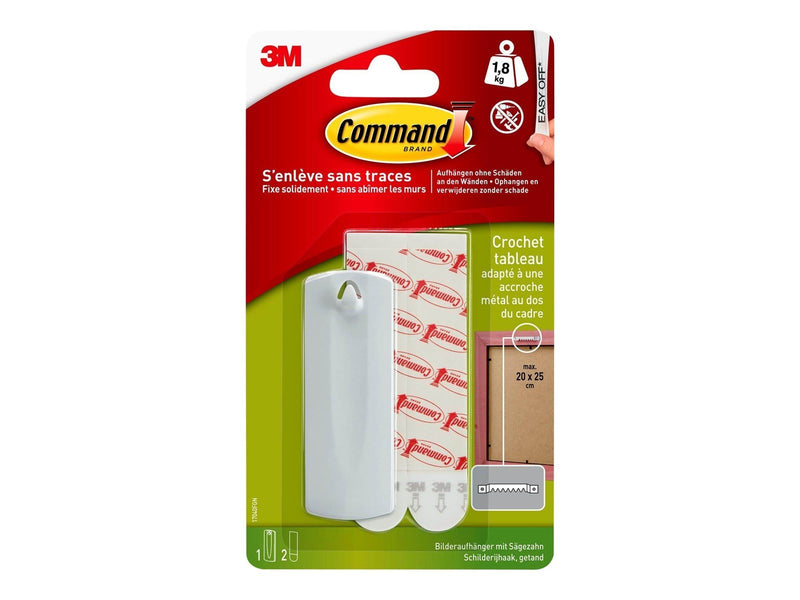 3M Command krog ""Savtand"" stor hvid (1)+  strips