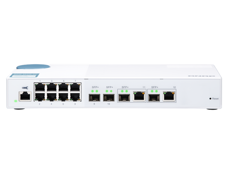 QNAP QSW-M408-2C Entry-level 10GbE Layer 2 Web Managed Switch for SMB Network Deployment