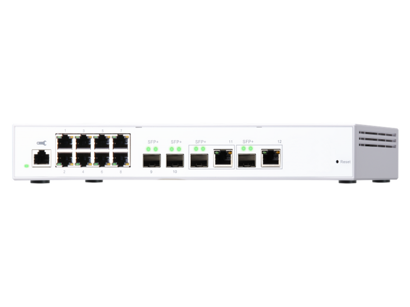 QNAP QSW-M408-2C Entry-level 10GbE Layer 2 Web Managed Switch for SMB Network Deployment