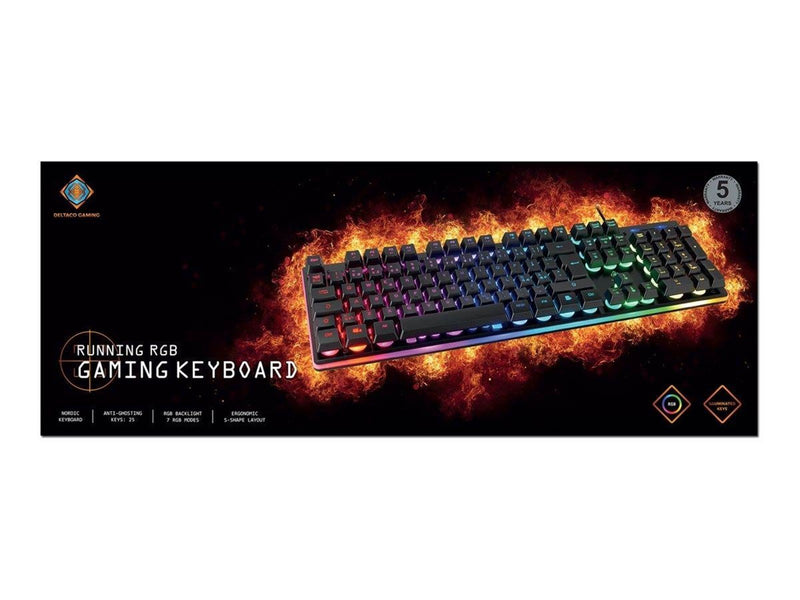 Deltaco GAMING - Gaming Tastaturen - Nordisch - Schwarz