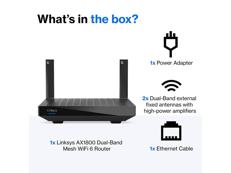 Linksys Max-Stream MR7350 Dual-Band AX1800 Mesh - Wireless router Wi-Fi 6