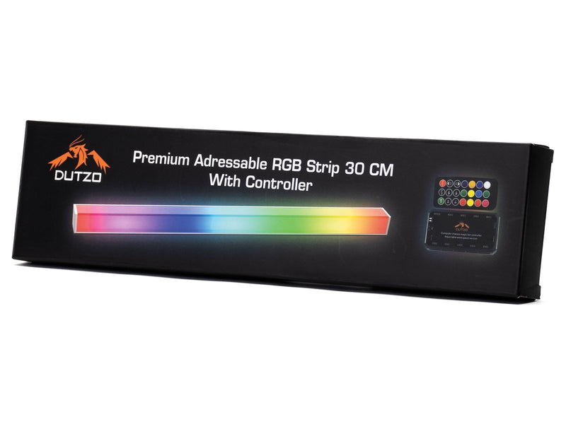DUTZO Premium Adressable RGB Strip 30cm with controller & remote