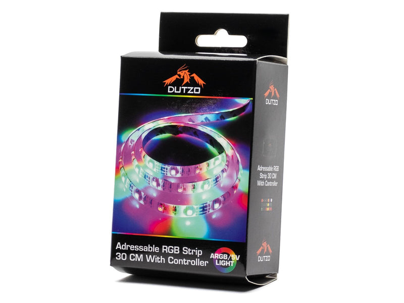 DUTZO Adressable RGB Strip 30 CM with controller and remote