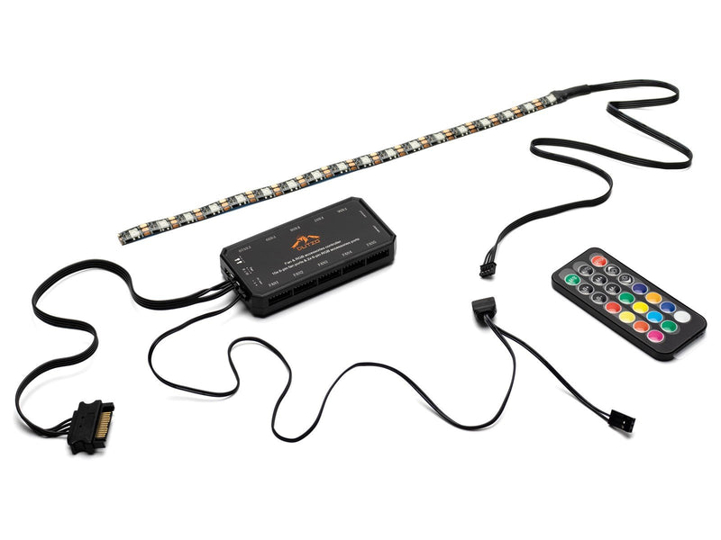 DUTZO Adressable RGB Strip 30 CM with controller and remote