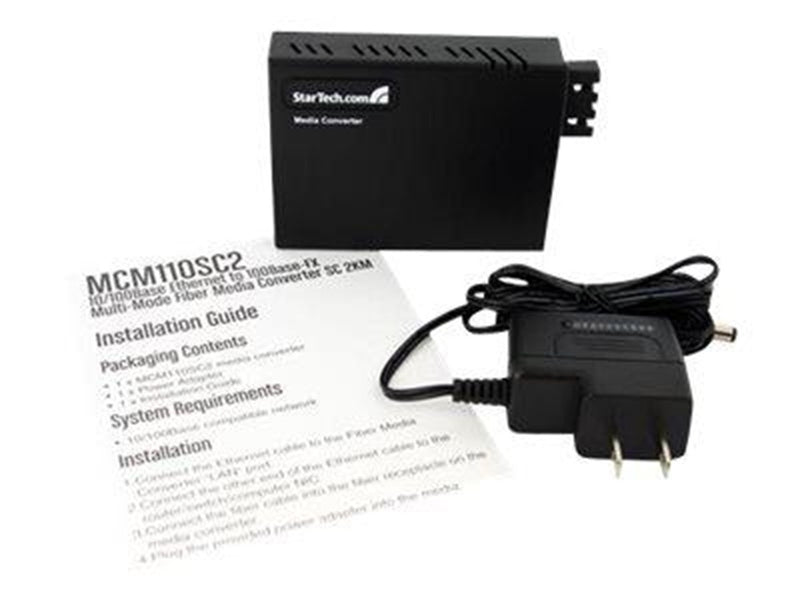 StarTech.com 10/100 Multi Mode Fiber Ethernet Media Konverter SC 2 km