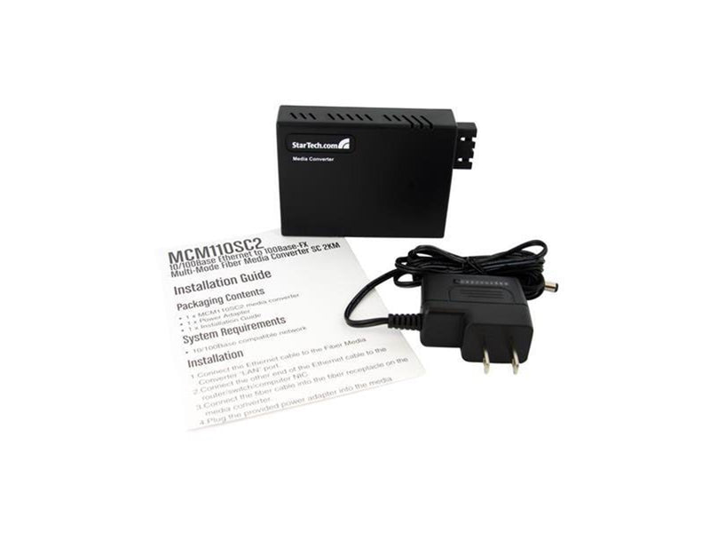 StarTech.com 10/100 Multi Mode Fiber Ethernet Media Konverter SC 2 km