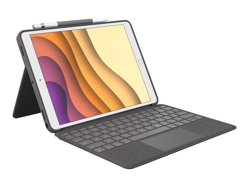 Logitech Combo Touch for iPad 10.2" 7/8/9th Gen - UK - Tastatur & Folio-Set - Englisch - UK - Grau