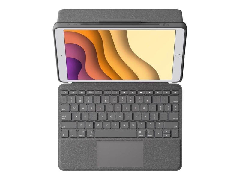 Logitech Combo Touch for iPad 10.2" 7/8/9th Gen - UK - Tastatur & Folio-Set - Englisch - UK - Grau