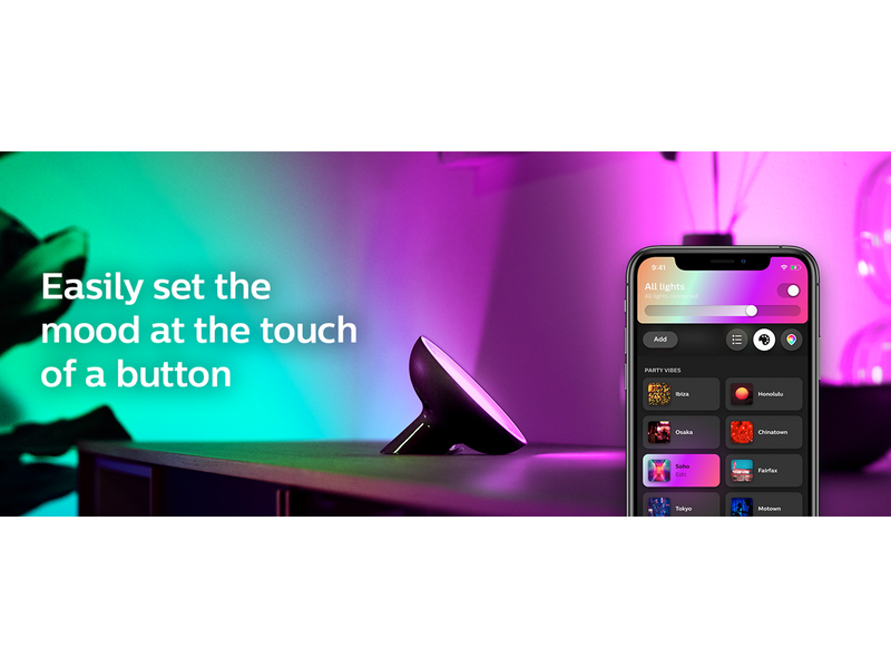 Philips Hue Bloom Tragbare Tischleuchte - BT - Schwarz