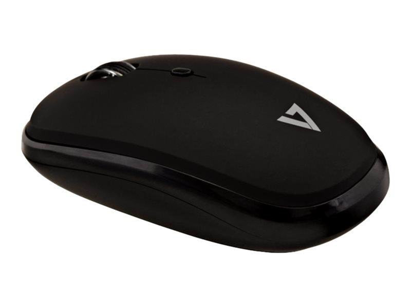 V7 MW550BT - mouse - Bluetooth 2.4 GHz - black - Maus (Schwarz)