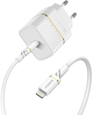 OtterBox 20 Watt Schnellladegerät mit Lightning auf USB-C Kabel (Weiß)