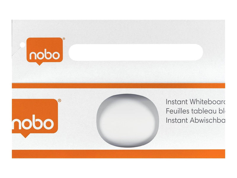 Nobo Instant Abwischbare Folie, 25 Blatt 60 x 80 cm, blanko, weiß