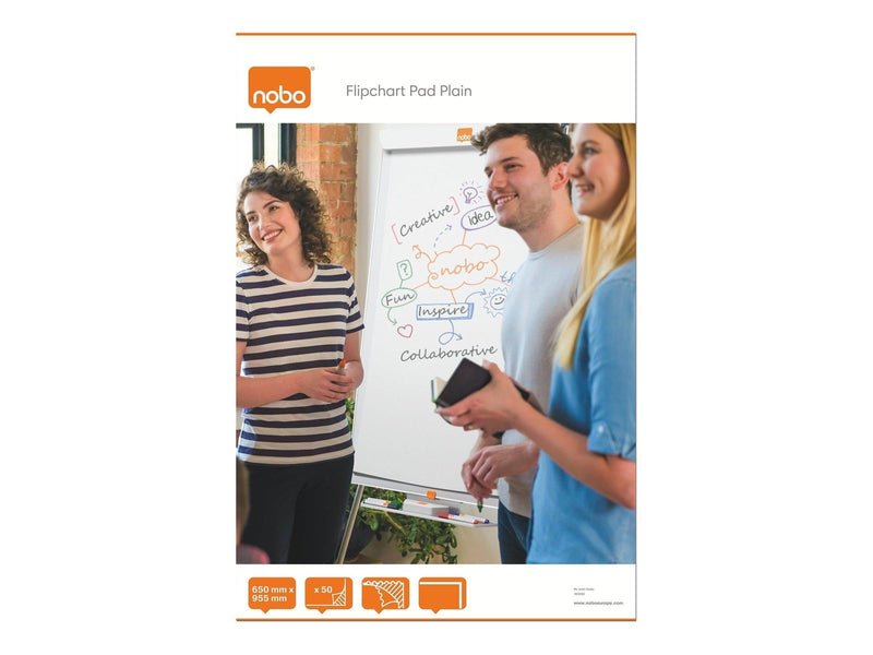Nobo Flipchart-Block, blanko, 50 Blatt, 65 x 95,5 cm