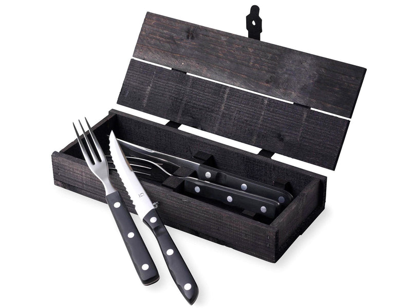 Gense Old Farmer Black steak/grill cutlery 4 pcs