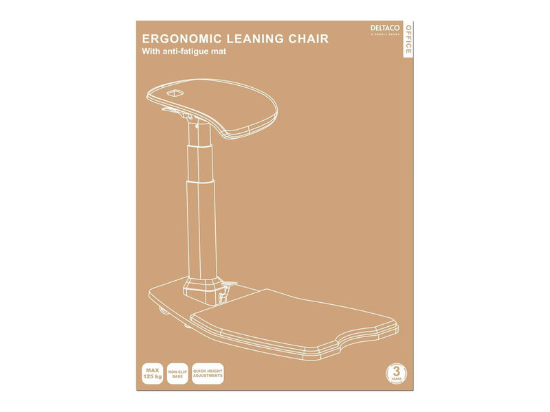 Deltaco Office Learning stool - PU-Leder - Bis zu 120 kg