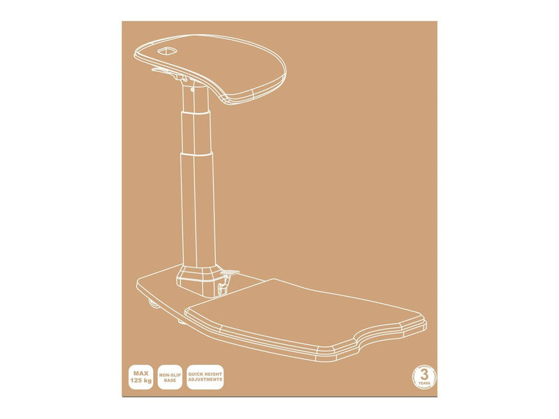 Deltaco Office Learning stool - PU-Leder - Bis zu 120 kg