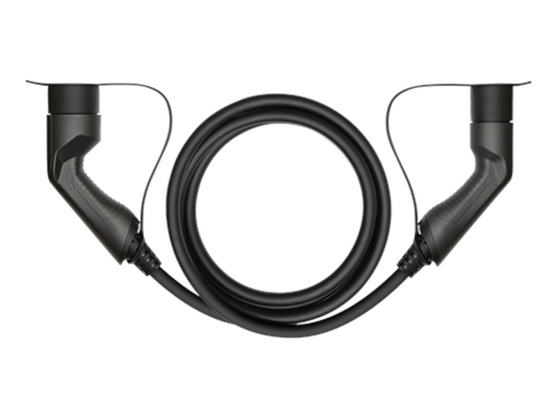 Deltaco e-Charge EV-3205 Ladekabel für Elektroautos Typ 2 zu Typ 2, 3 Phasen, 32 A, 22 kW, 5m, schwarz