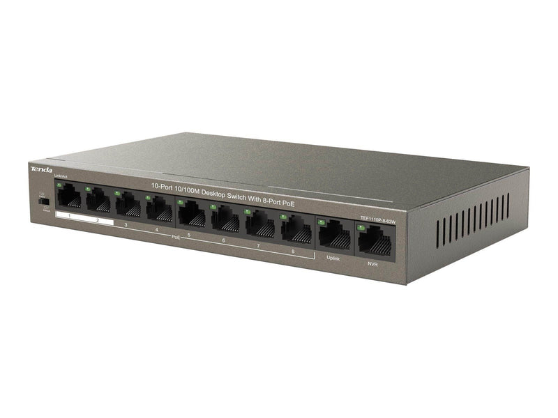 Tenda TEF1110P-8-63W 10-Port 10/100M Desktop Switch with 8-Port PoE