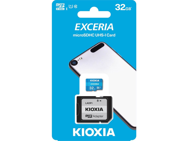 Kioxia EXERCIA MicroSD/SD - 100MB/s - 32GB