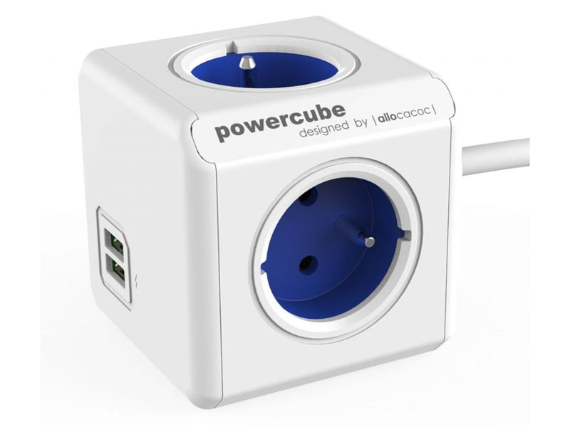 PowerCube Extended USB 1.5 meter (Type E) - Blue