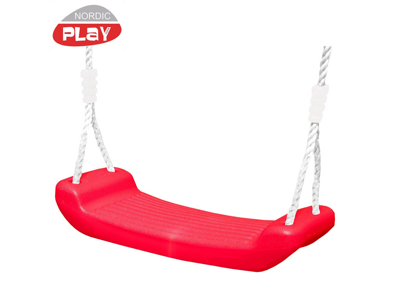 Nordic Play Swing seat w/ rope red