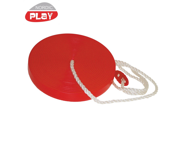 Nordic Play Disc swing with rope red