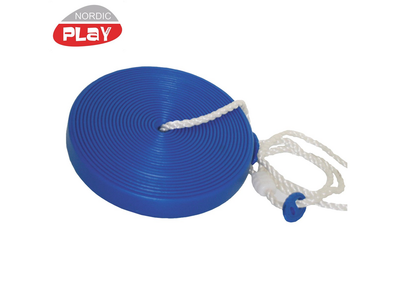 Nordic Play Disc swing with rope blue