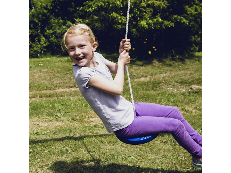 Nordic Play Disc swing with rope blue