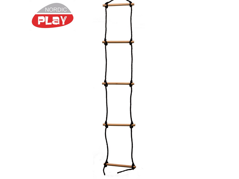 Nordic Play rope ladder 5-step with black rope