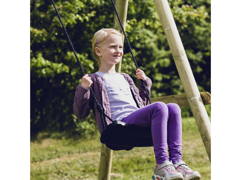 Nordic Play swing seat black with black rope
