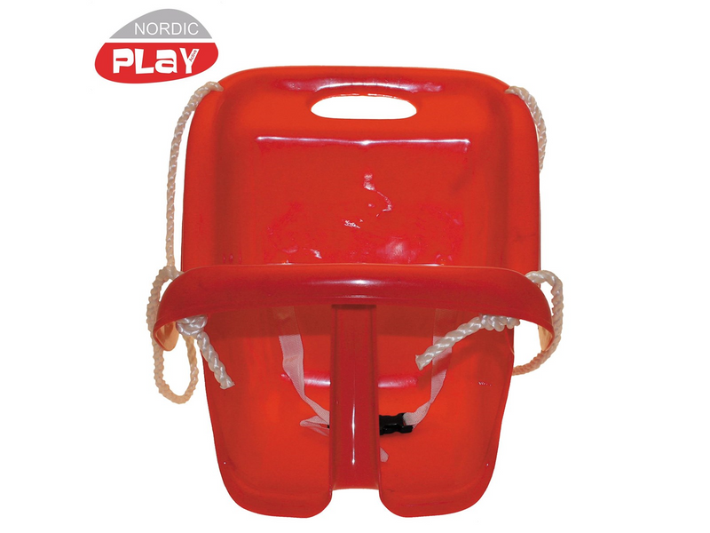 Nordic Play Baby swing w/ high back red