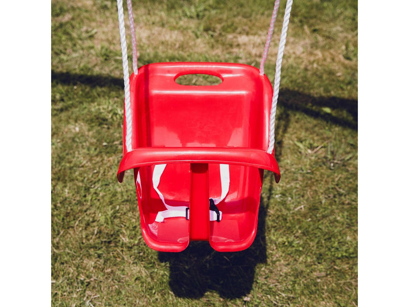 Nordic Play Baby swing w/ high back red