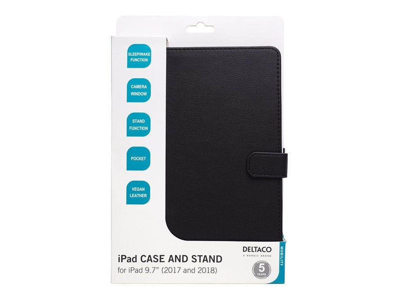 Deltaco iPad case vegan leather wake function s