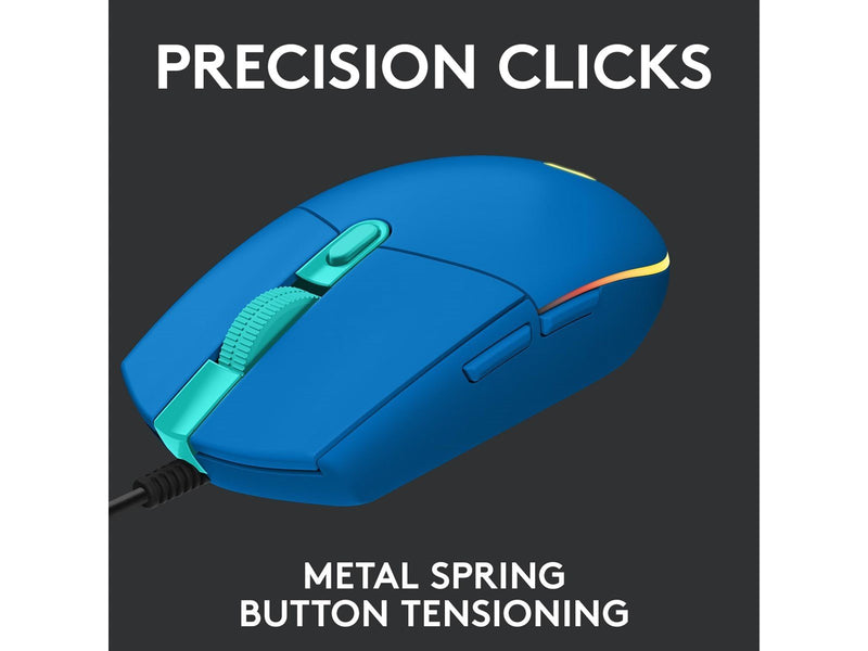Logitech G203 LIGHTSYNC - Blue - Gaming Maus (Blau mit RGB)