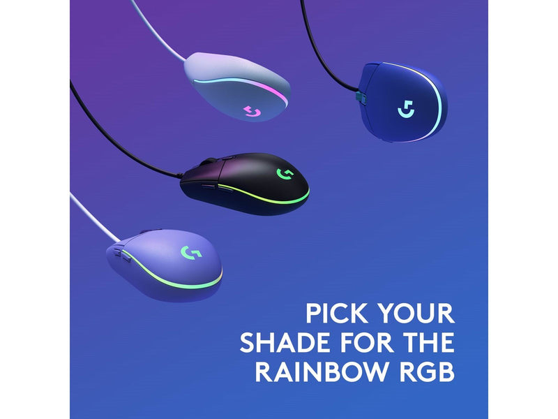 Logitech G203 LIGHTSYNC - Blue - Gaming Maus (Blau mit RGB)