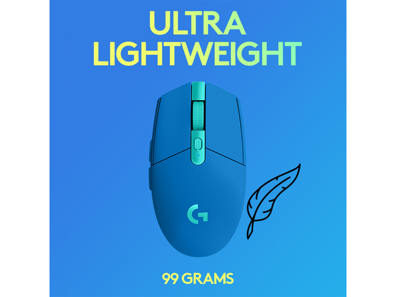 Logitech G305 LIGHTSPEED - Blue - Gaming Maus (Blau mit RGB)
