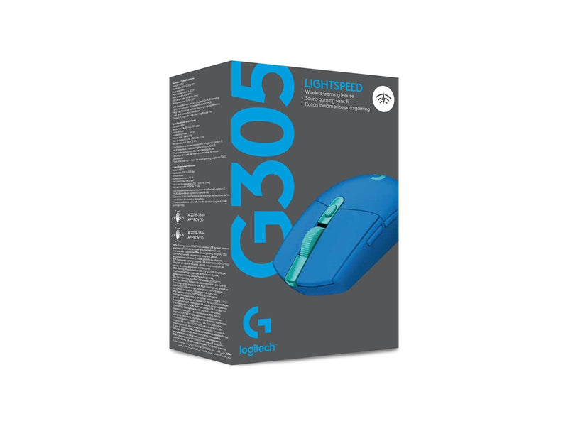 Logitech G305 LIGHTSPEED - Blue - Gaming Maus (Blau mit RGB)