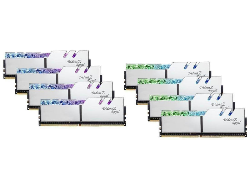 G.Skill Trident Z Royal DDR4-3600 - 256GB - CL18 - Octa Channel (8 pcs) - Intel XMP - Silber mit RGB