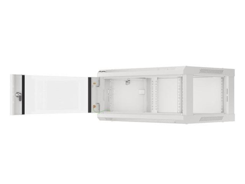 Lanberg WF01-6404-10S Rack Cabinet 19" Wall Mount 4U 600x450 (Flat Pack) V2 Grey RAL7035