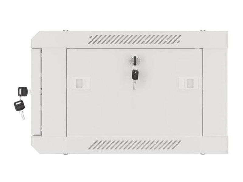Lanberg WF01-6404-10S Rack Cabinet 19" Wall Mount 4U 600x450 (Flat Pack) V2 Grey RAL7035