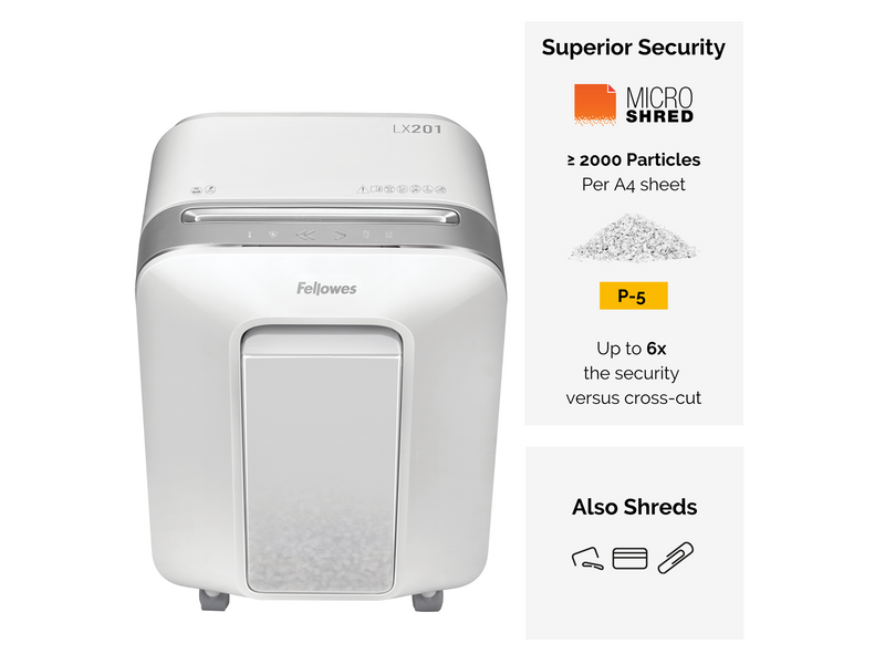 Fellowes Powershred® LX201 Mikroschnitt Aktenvernichter