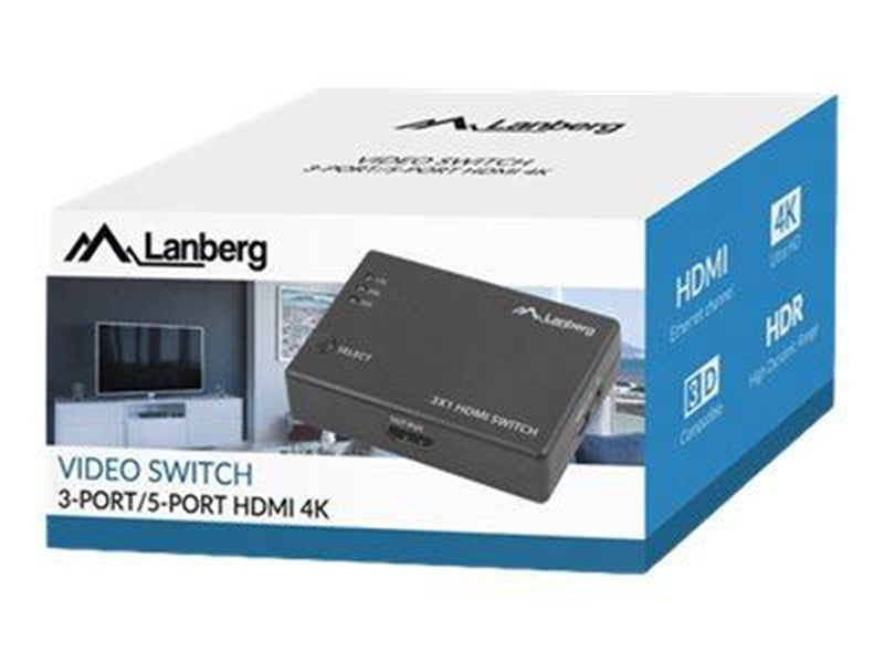 Lanberg SWV-HDMI-0003 - video/audio switch - 3 ports