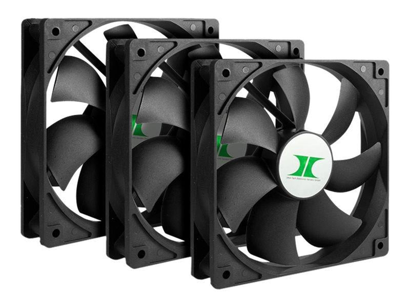 Inter-Tech Lüfter 120*120*25 IPC Fan Set 3xLüfter - Gehäuselüfter - 120mm - Schwarz