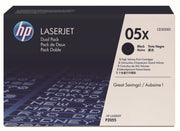 HP Original 05X Toner Doppelpack schwarz hohe Kapazität 2 x 6.500 Seiten (CE505XD)