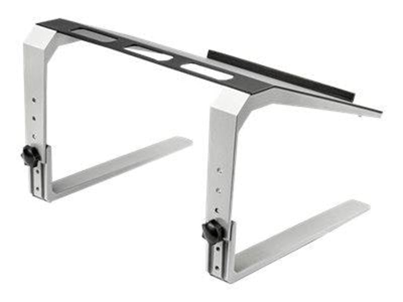 StarTech.com Adjustable Laptop Stand - Heavy Duty Steel & Aluminum - 3 Height Settings - Tilted - Ergonomic Laptop Riser for Des