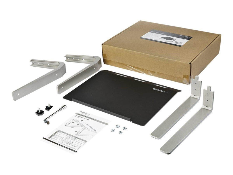 StarTech.com Adjustable Laptop Stand - Heavy Duty Steel & Aluminum - 3 Height Settings - Tilted - Ergonomic Laptop Riser for Des