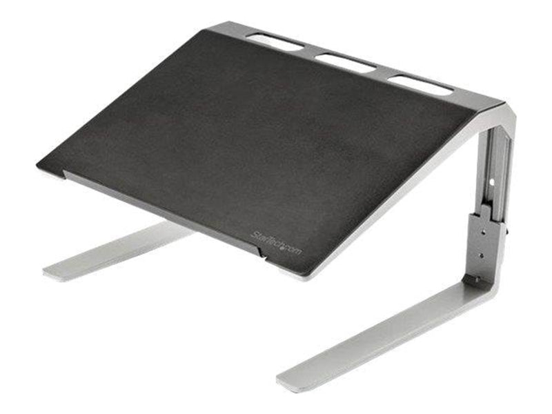 StarTech.com Adjustable Laptop Stand - Heavy Duty Steel & Aluminum - 3 Height Settings - Tilted - Ergonomic Laptop Riser for Des
